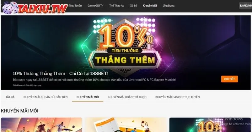 Khuyến mãi tại 188BET có gì hot?